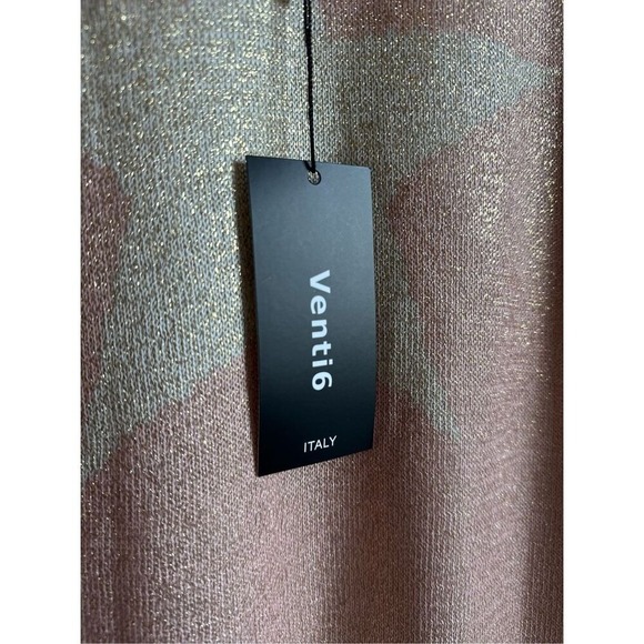 VENTI6 Shimmer Star Tank Top – Pink & Cream – Size Medium – Italy - Picture 5 of 11